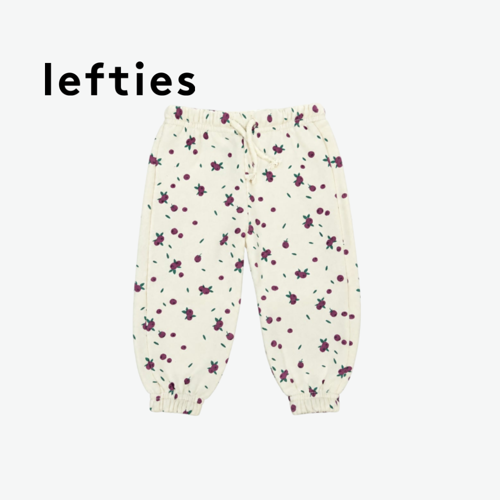 LEFTIES OFF-WHITE BERRY-PRINT JOGGERS