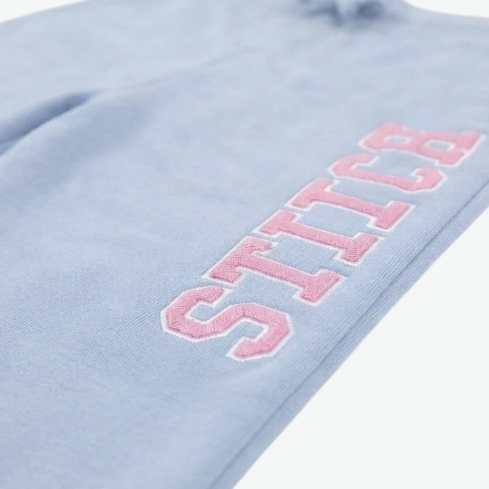 LEFTIES LIGHT BLUE STITCH GRAPHIC TROUSERS