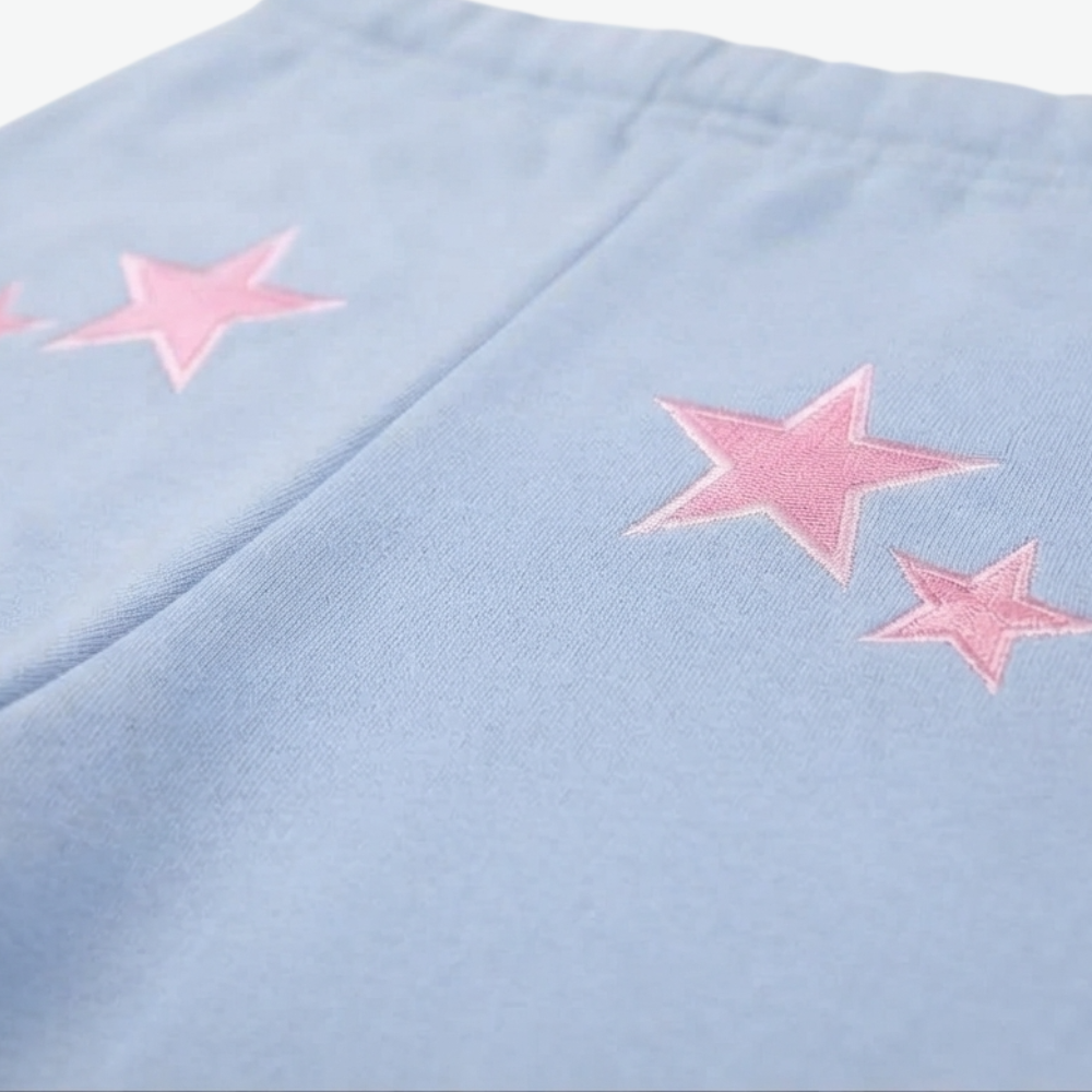 LEFTIES LIGHT BLUE STITCH GRAPHIC TROUSERS