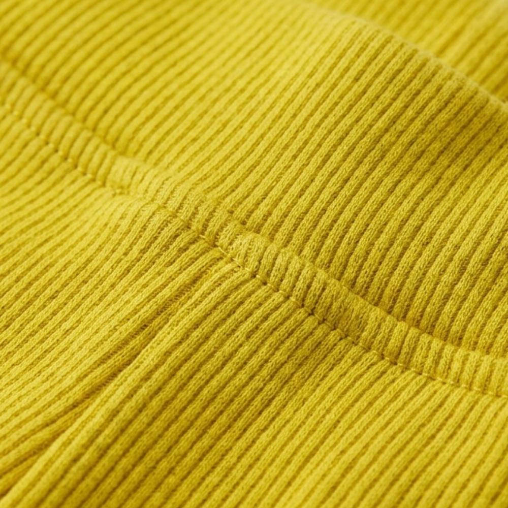 ZARA YELLOW RIBBED WARM LEGGINGS
