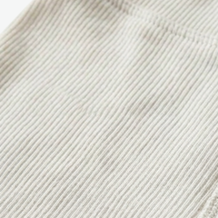ZARA OFF-WHITE RIBBED WARM LEGGINGS