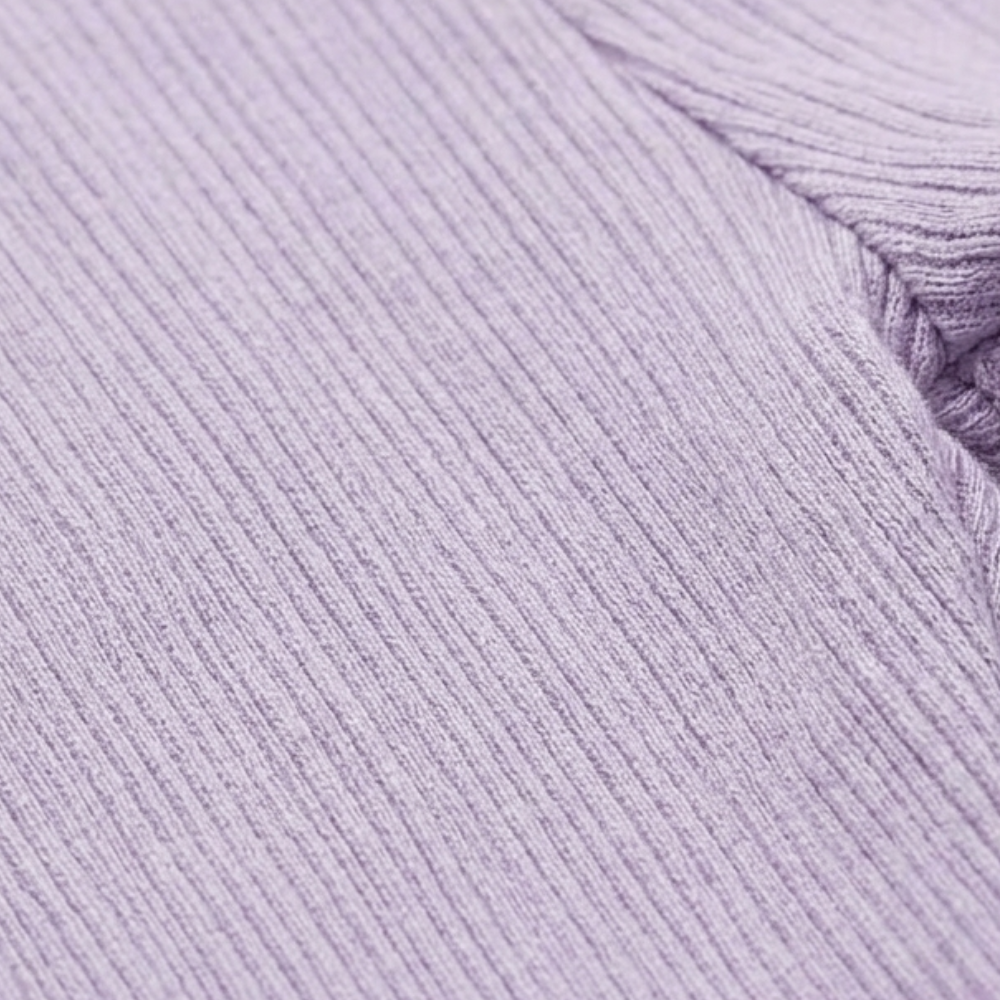 ZARA LILAC RIBBED WARM LEGGINGS
