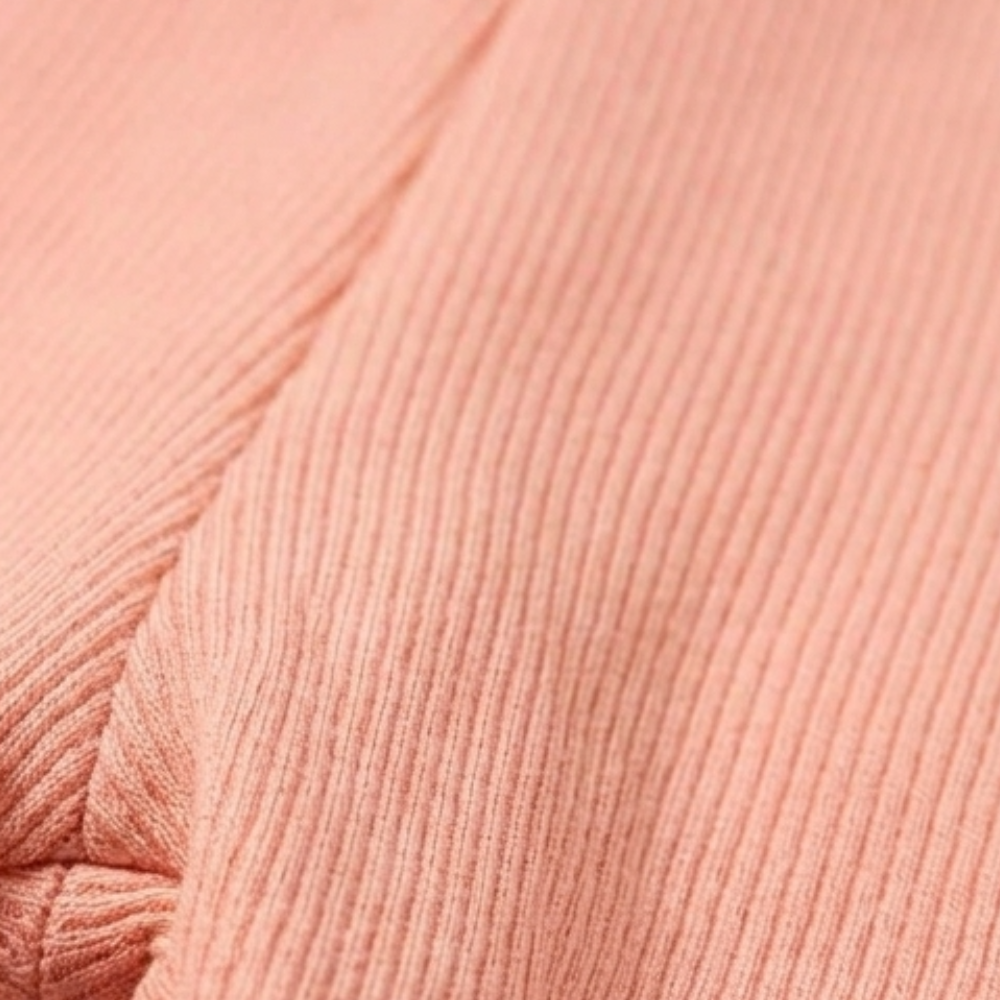 ZARA PEACH RIBBED WARM LEGGINGS
