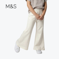 M&S PANTS WHITE FLARED