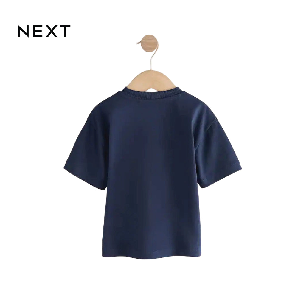 NEXT T-SHIRT NAVY BLUE 'I LOVE SNACKS'