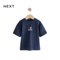 NEXT T-SHIRT NAVY BLUE 'I LOVE SNACKS'