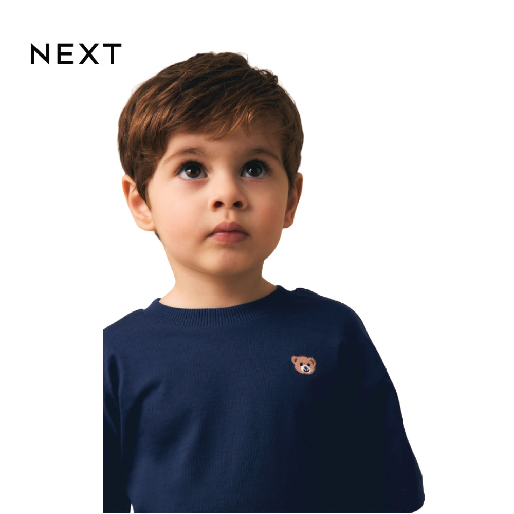 NEXT T-SHIRT NAVY BLUE WITH TEDDY BEAR