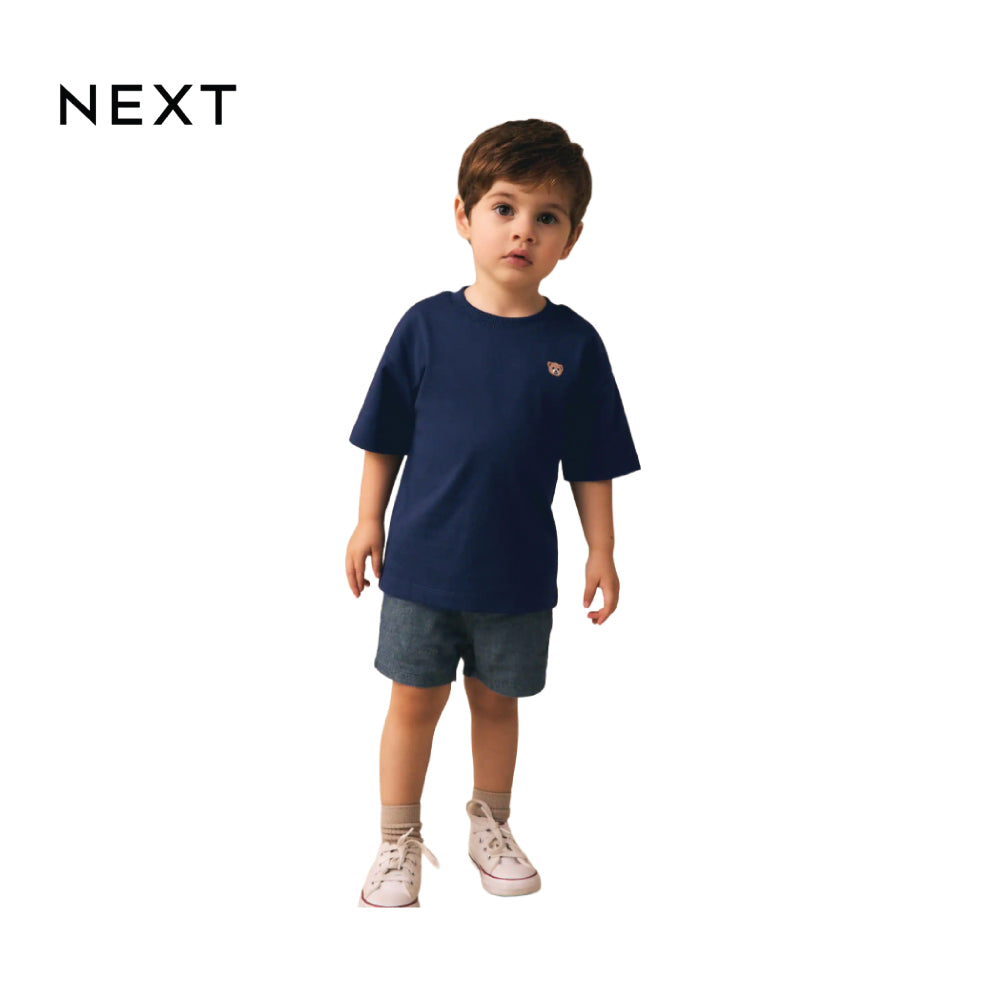 NEXT T-SHIRT NAVY BLUE WITH TEDDY BEAR
