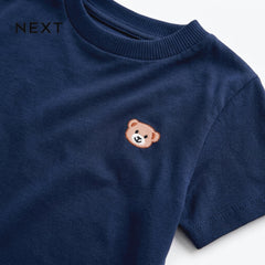 NEXT T-SHIRT NAVY BLUE WITH TEDDY BEAR