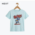 NEXT T-SHIRT LIGHT BLUE DINOSAUR 'NEVER GIVE UP'