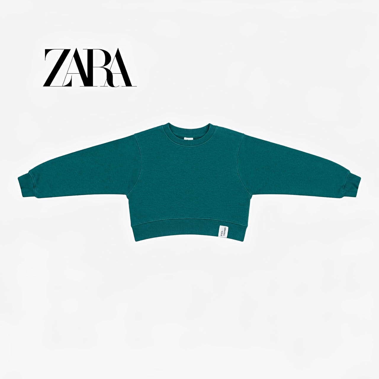 ZARA TEAL GREEN CREWNECK SWEATSHIRT