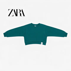 ZARA TEAL GREEN CREWNECK SWEATSHIRT