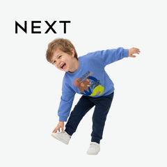 NEXT BLUE SUNRISE SAFARI GRAPHIC SWEATSHIRT