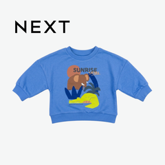 NEXT BLUE SUNRISE SAFARI GRAPHIC SWEATSHIRT