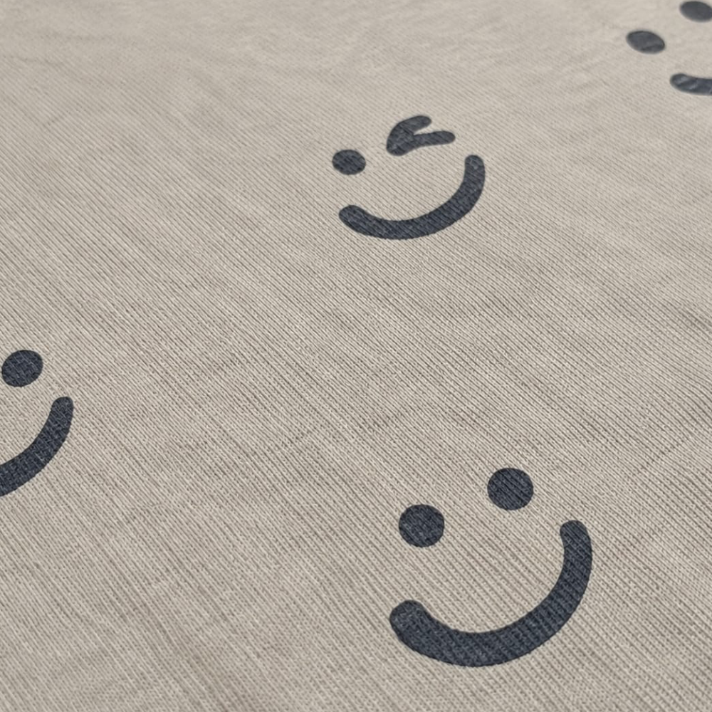 NEXT GREIGE SMILEY FACE PRINT T-SHIRT