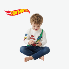 HOT WHEELS WHITE RACING CARS GRAPHIC T-SHIRT
