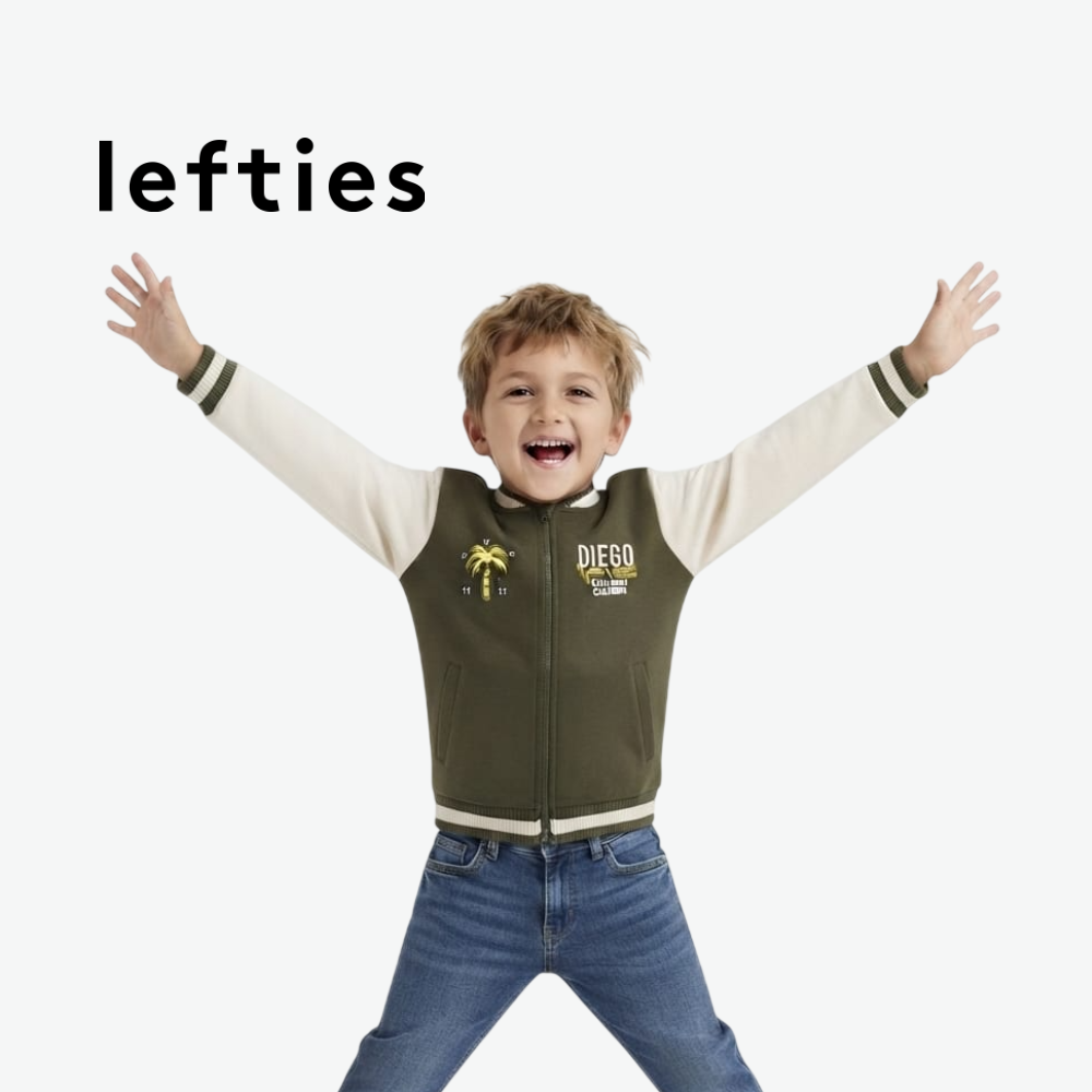 LEFTIES OLIVE GREEN DIEGO VARSITY JACKET