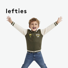 LEFTIES OLIVE GREEN DIEGO VARSITY JACKET