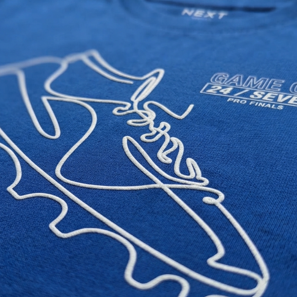 NEXT BLUE "GAME ON" FOOTBALL CLEAT T-SHIRT