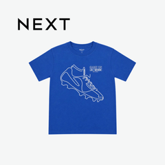 NEXT BLUE "GAME ON" FOOTBALL CLEAT T-SHIRT