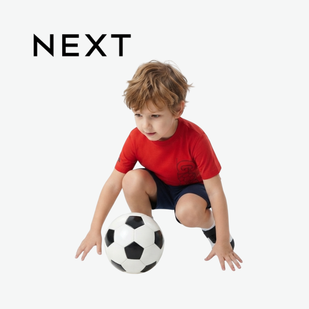 NEXT RED "GOAL" FOOTBALL TYPOGRAPHY T-SHIRT