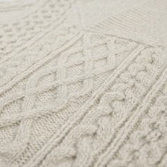 GAP OFF-WHITE SHAWL-COLLAR CABLE-KNIT SWEATER