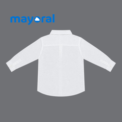 MAYORAL PLAIN WHITE LONG-SLEEVE SHIRT