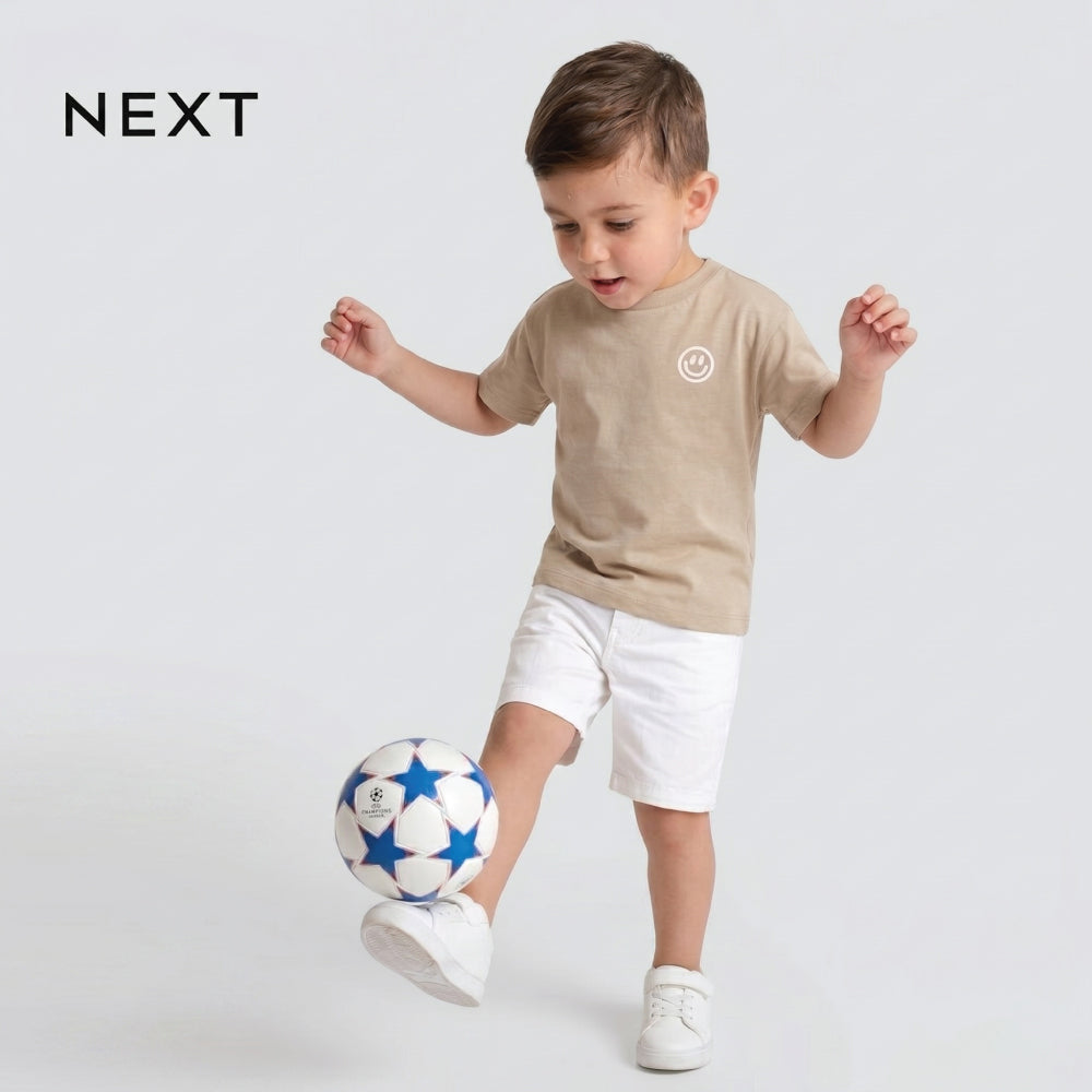 NEXT T-SHIRT LIGHT GREY SMILE