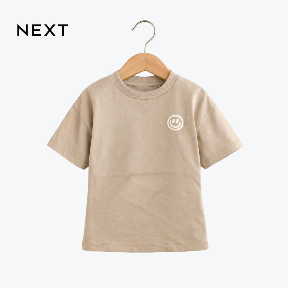 NEXT T-SHIRT LIGHT GREY SMILE