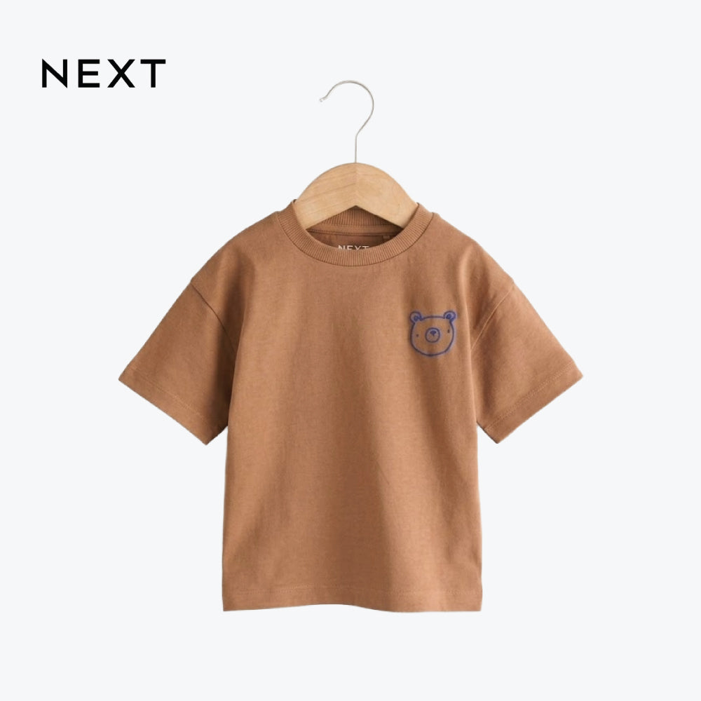 NEXT T-SHIRT BROWN TEDDY