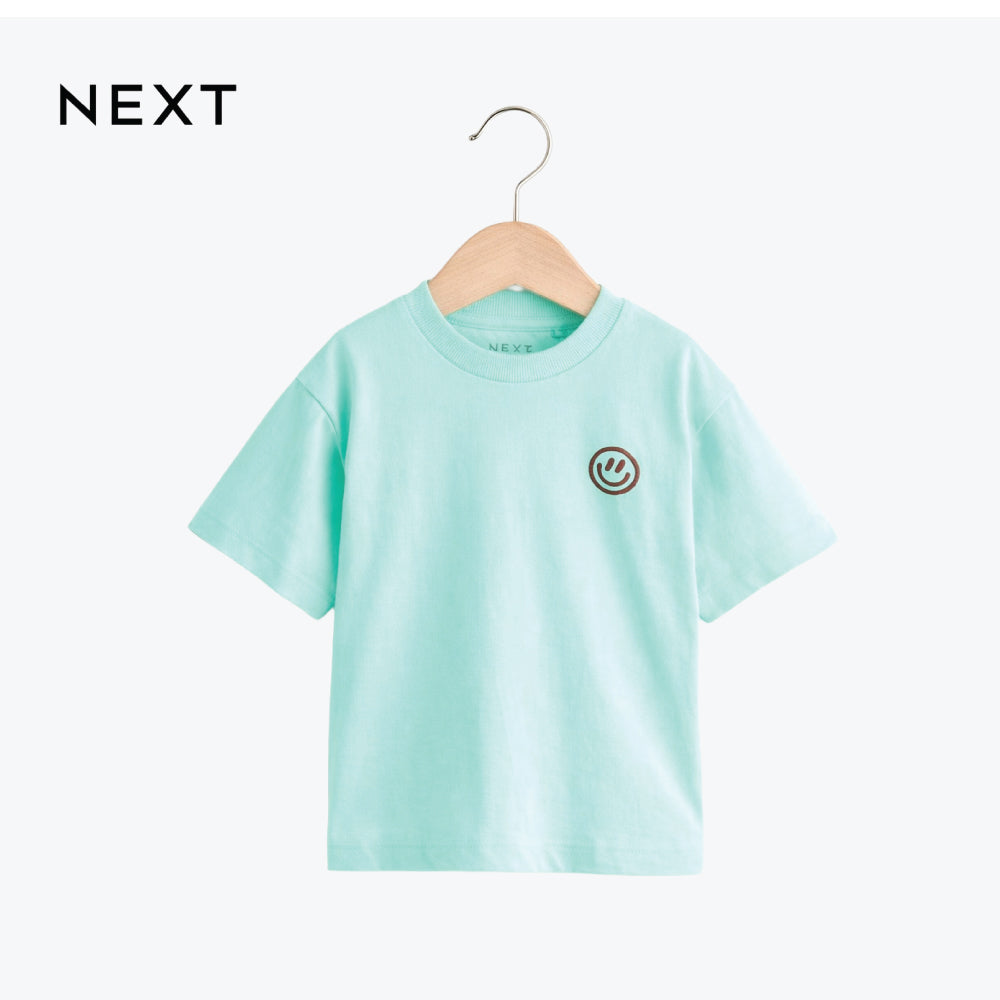NEXT T-SHIRT MINT BLUE WITH SMILE