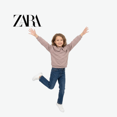 ZARA DUSTY MAUVE RUFFLE COLLAR SWEATSHIRT