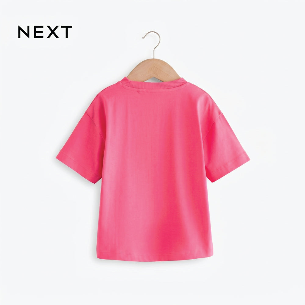 NEXT T-SHIRT PINK WITH SMILE