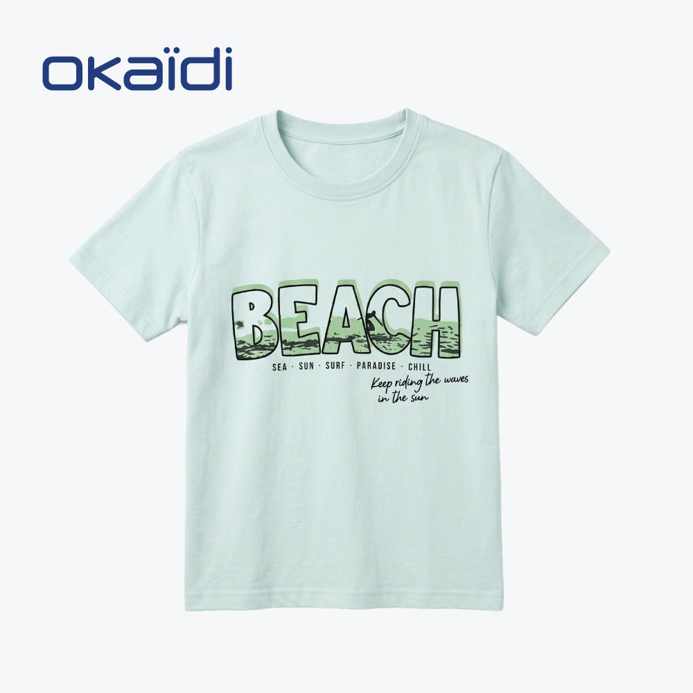 OKAIDI T-SHIRT BLUE BEACH