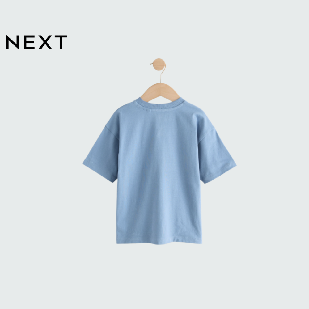 NEXT T-SHIRT LIGHT BLUE WITH STAG