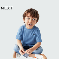 NEXT T-SHIRT LIGHT BLUE WITH STAG
