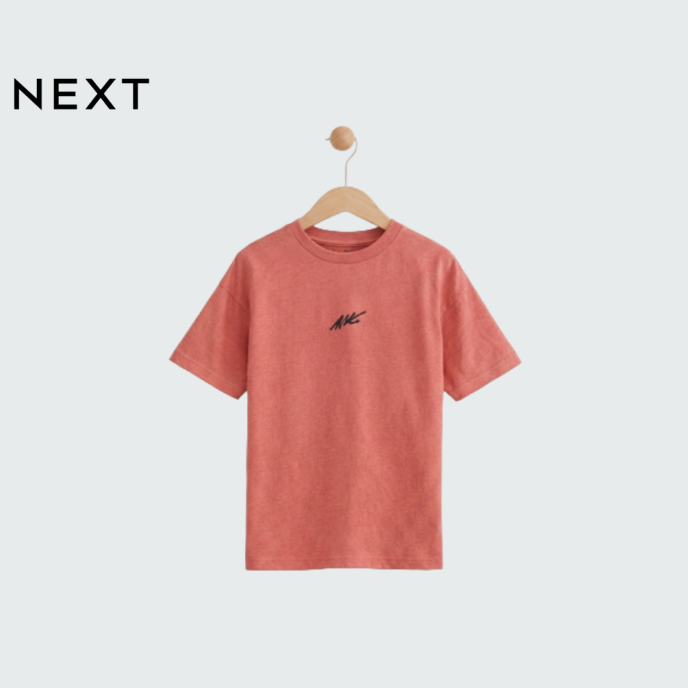 NEXT T-SHIRT DUSKY PINK WITH SIGNATURE DETAIL