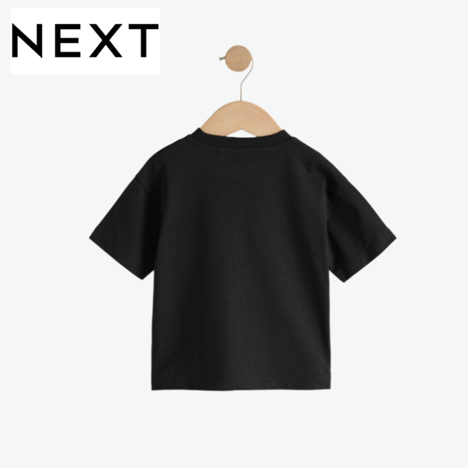 NEXT T-SHIRT BLACK "BIG HAPPY SMILE"