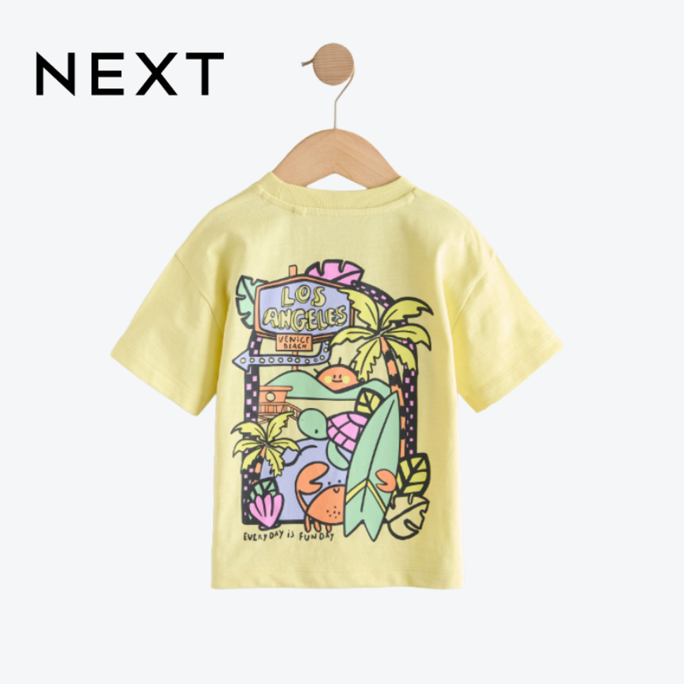 NEXT T-SHIRT YELLOW "LOS ANGELES"