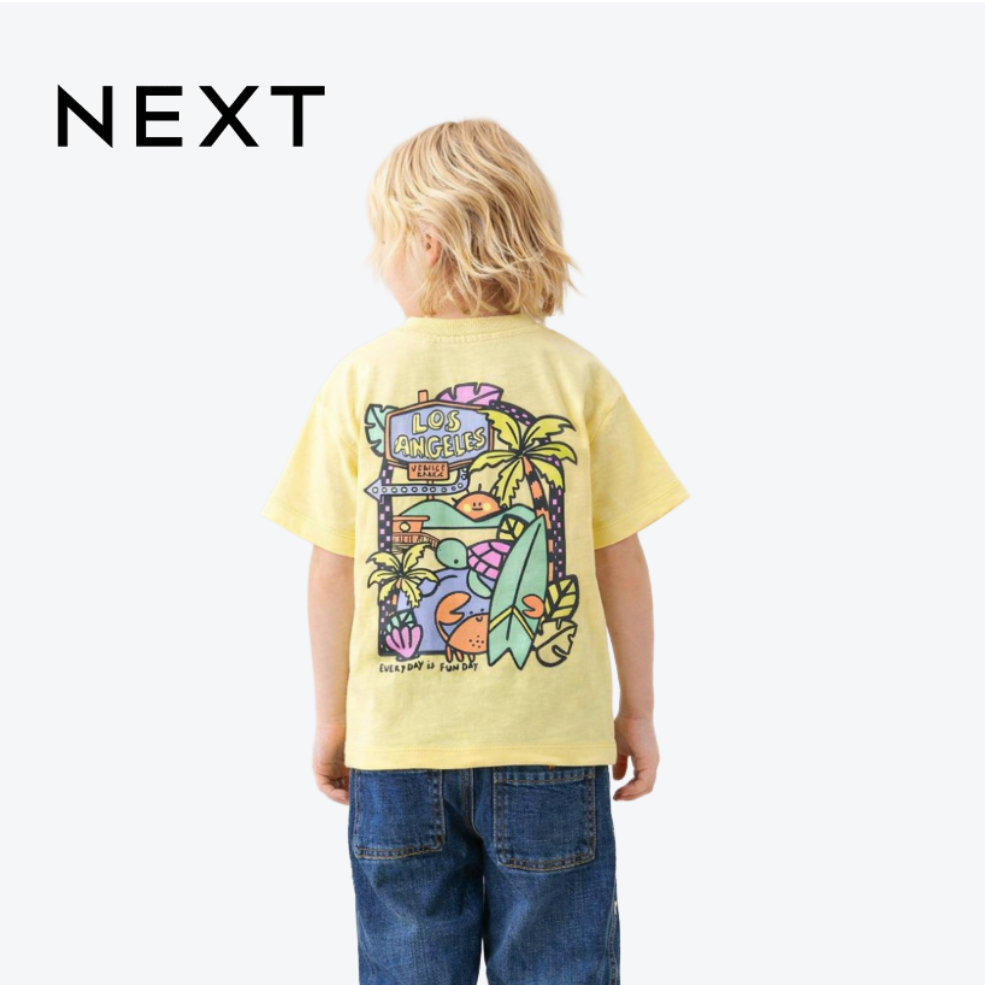 NEXT T-SHIRT YELLOW "LOS ANGELES"