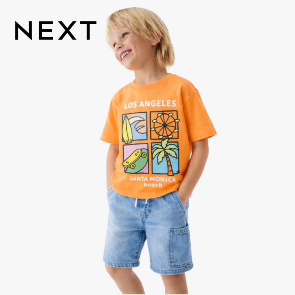 NEXT T-SHIRT ORANGE "LOS ANGELES"