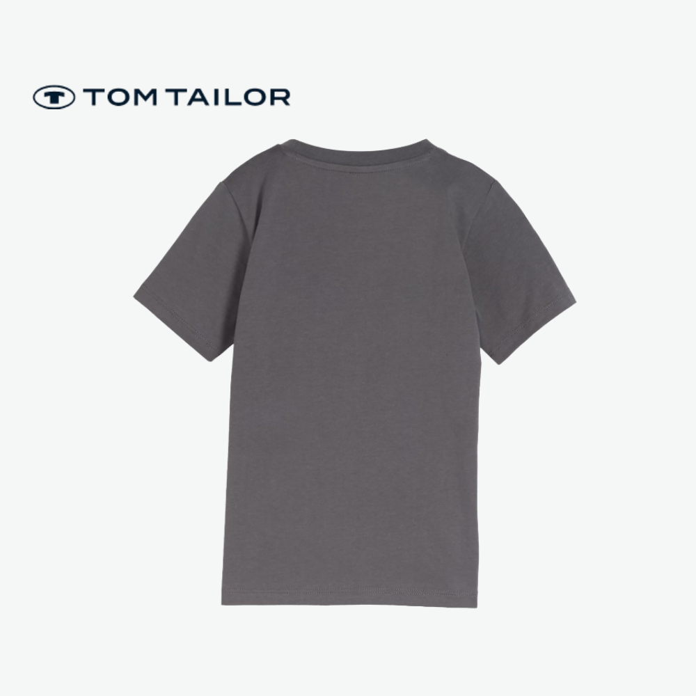 TOM TAILOR T-SHIRT CHARCOAL "GOOD TIME"