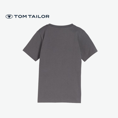 TOM TAILOR T-SHIRT CHARCOAL "GOOD TIME"