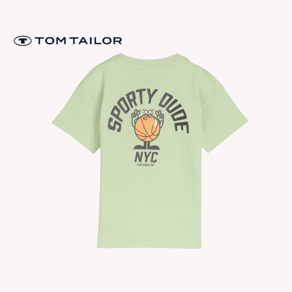 TOM TAILOR T-SHIRT LIGHT GREEN "SPORTY DUDE"