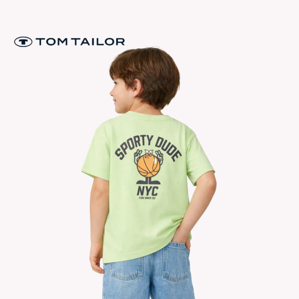 TOM TAILOR T-SHIRT LIGHT GREEN "SPORTY DUDE"