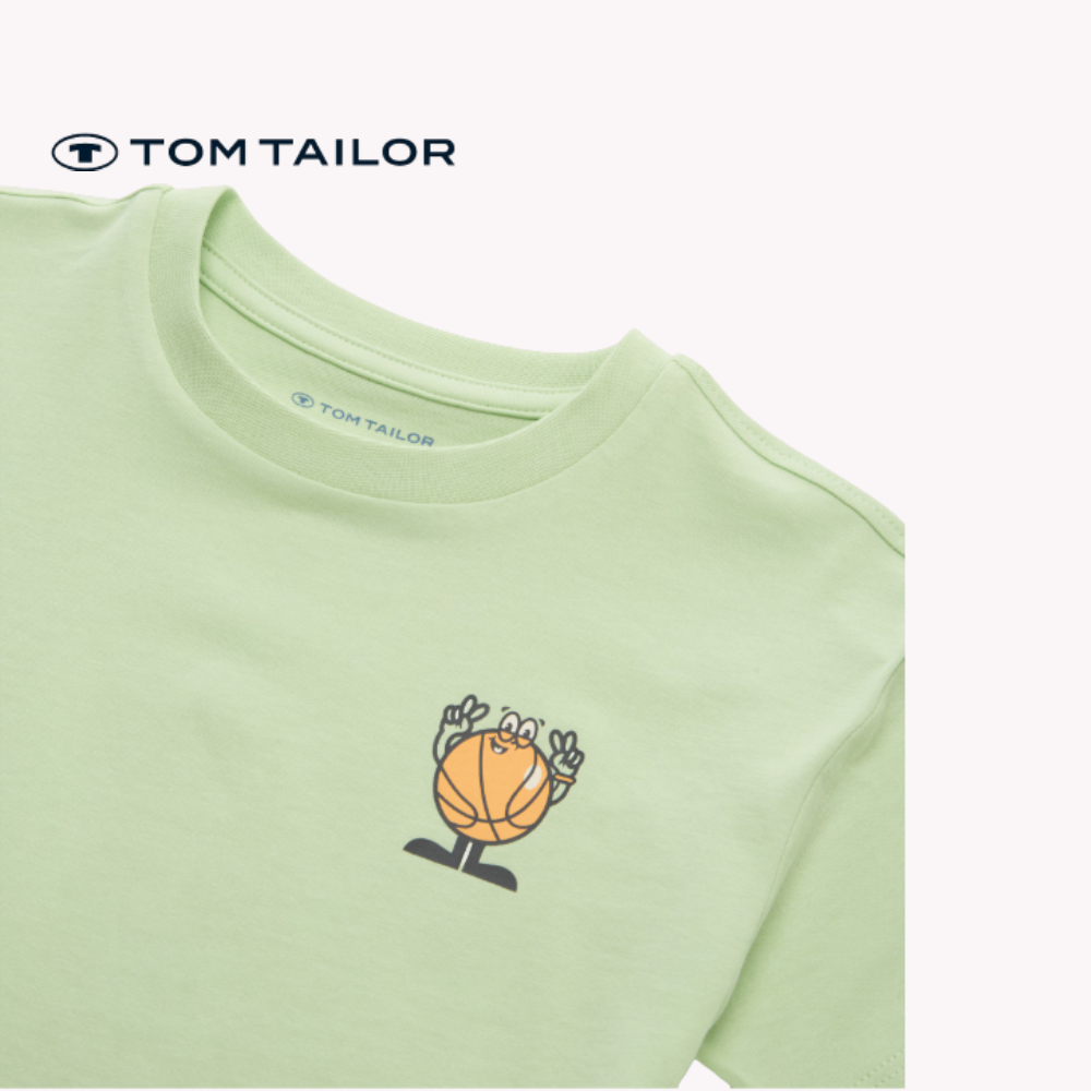 TOM TAILOR T-SHIRT LIGHT GREEN "SPORTY DUDE"