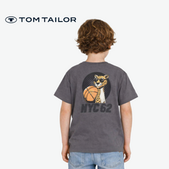 TOM TAILOR T-SHIRT CHARCOAL GREY "NYC 62"
