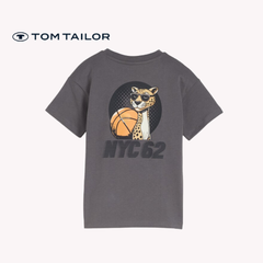 TOM TAILOR T-SHIRT CHARCOAL GREY "NYC 62"