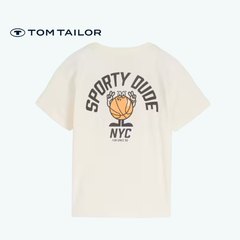 TOM TAILOR T-SHIRT WHITE "SPORTY DUDE"