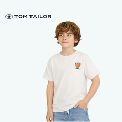 TOM TAILOR T-SHIRT WHITE "SPORTY DUDE"